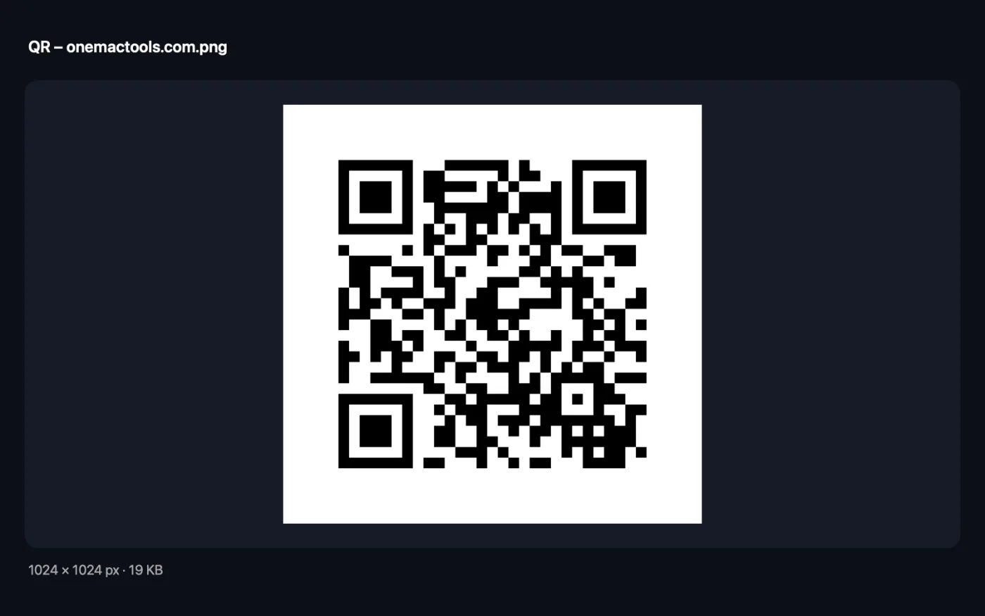 Il risultato di Crea codice QR sui file di esempio