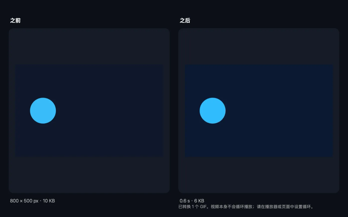 GIF 转 MP4处理示例文件的结果