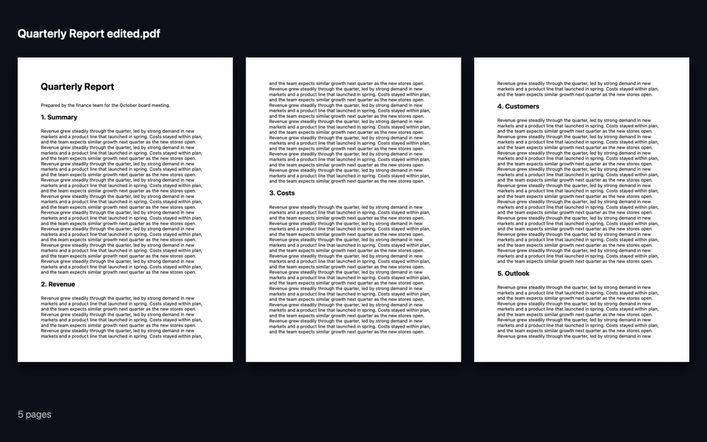 The result of Edit PDF Metadata on the sample files