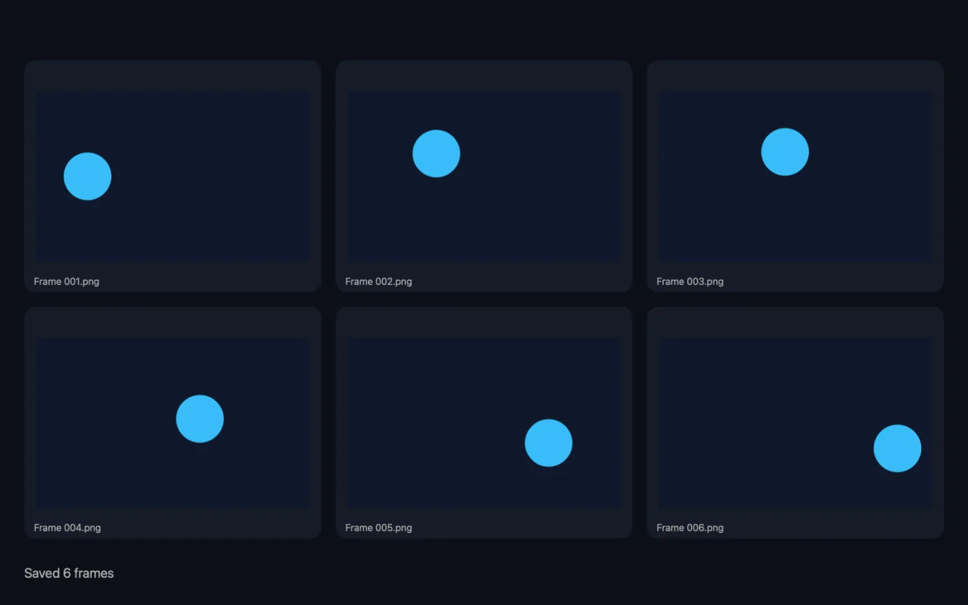 The result of GIF to Frames on the sample files