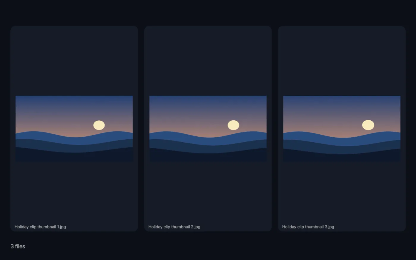 The result of Thumbnail & Contact Sheet on the sample files